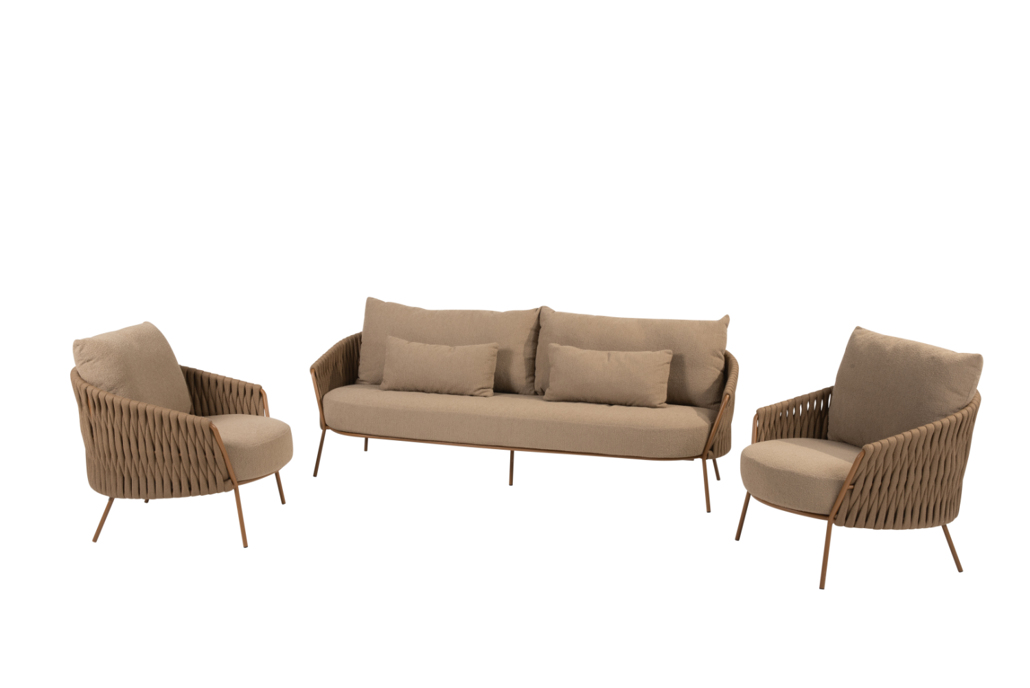 Stoel-bank loungeset Molina 3-dlg