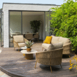 Stoel-bank loungeset Molina + Loungetafel Hampton mortex ovaal 4-dlg