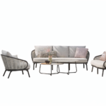 Stoel-bank Loungeset Pine Key bronze (3-zits) 3-dlg