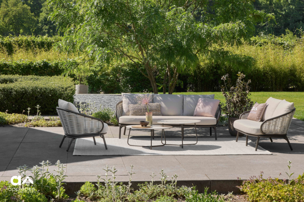 Stoel-bank Loungeset Pine Key bronze (3-zits) 3-dlg