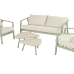 Stoel-bank loungeset Rana Soft green 5-dlg