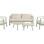 Stoel-bank loungeset Rana Soft green 5-dlg