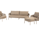 Stoel-bank loungest Calma + voetenbank 4-dlg
