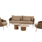 Stoel-bank loungest Molina + Loungetafel set Sofie 6-dlg