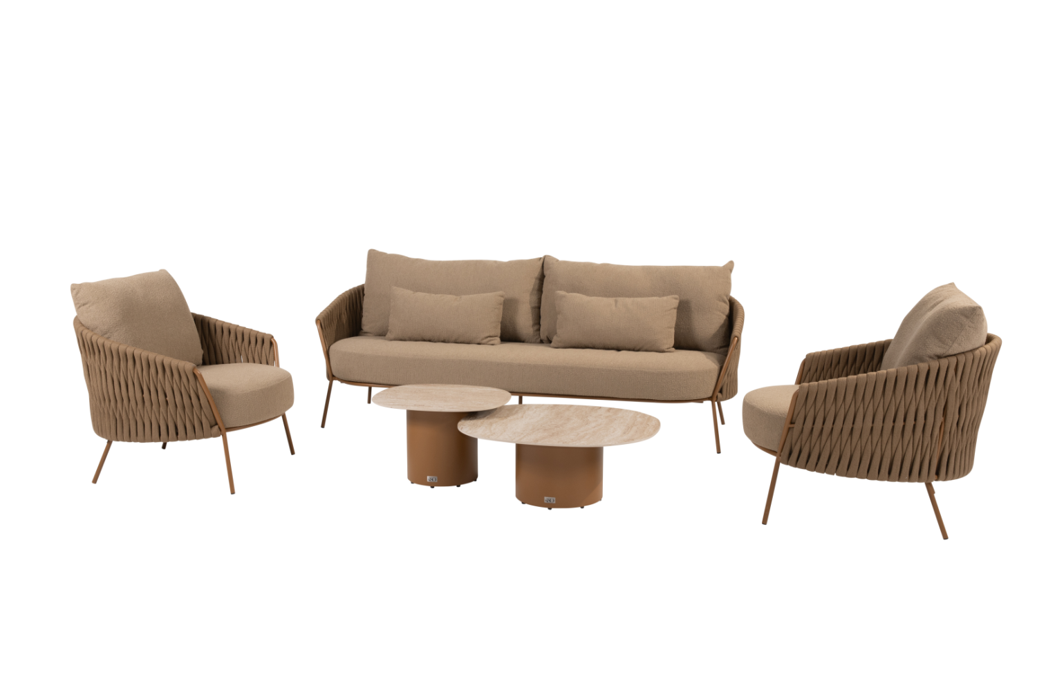 Stoel-bank loungest Molina + Loungetafel set Sofie 6-dlg