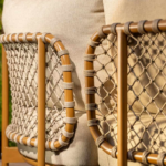 Hoek loungebank Martinique + Loungetafel Salute amber 5-dlg