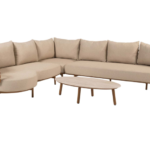 Hoek loungebank Martinique + Loungetafel Salute amber 5-dlg