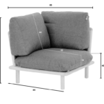 Hoek loungeset Sling gelijk 3-dlg