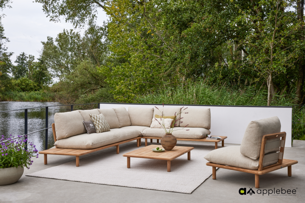 Hoek loungeset Sling links + Loungetafel Sling 4-dlg