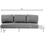 Hoek loungeset Sling links + Loungetafel Sling 4-dlg