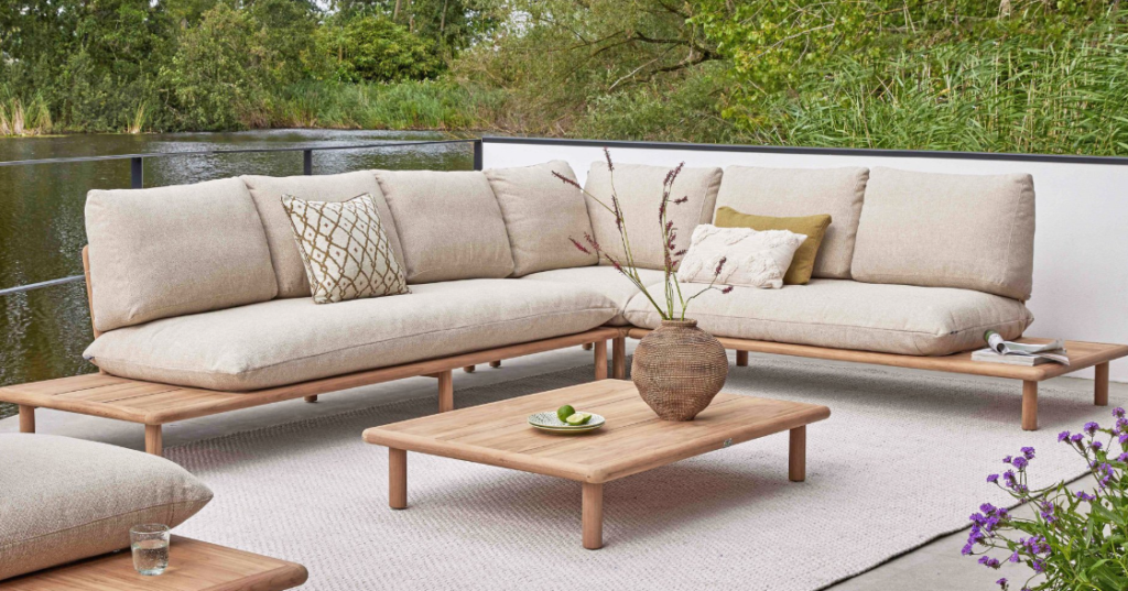 Hoek loungeset Sling links + Loungetafel Sling 4-dlg