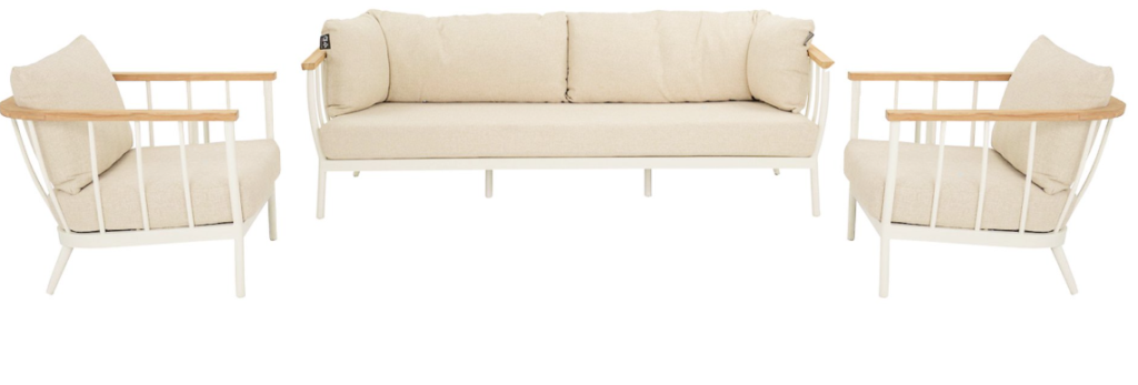 Stoel-bank loungeset Condor Oyster (3-zits) 3-dlg