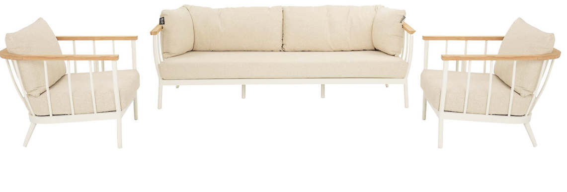 Stoel-bank loungeset Condor Oyster (3-zits) 3-dlg