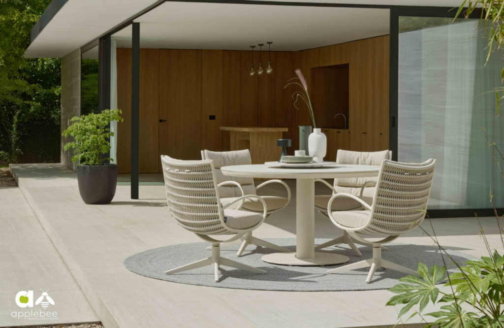Dining tafel Melville rond oyster - Ø160