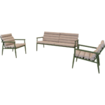 Stoel-bank loungeset Harper Olive