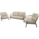 Stoel-bank loungeset Zavi Creme