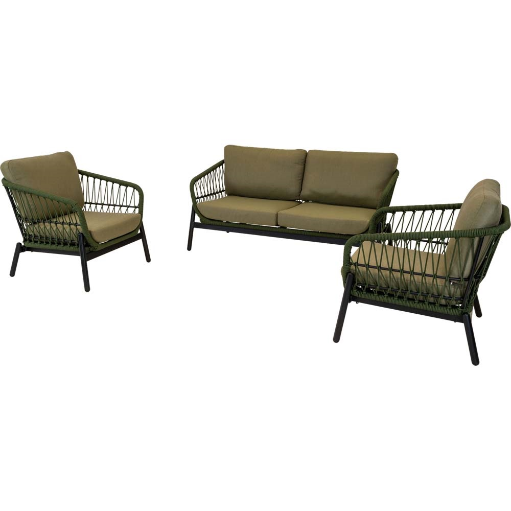 Stoel-bank loungeset Zavi Olive