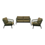 Stoel-bank loungeset Zavi Olive
