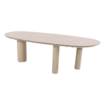 Dining tafel Denia 240 x 105 cm latte + Dining stoel Calma latte 8-dlg