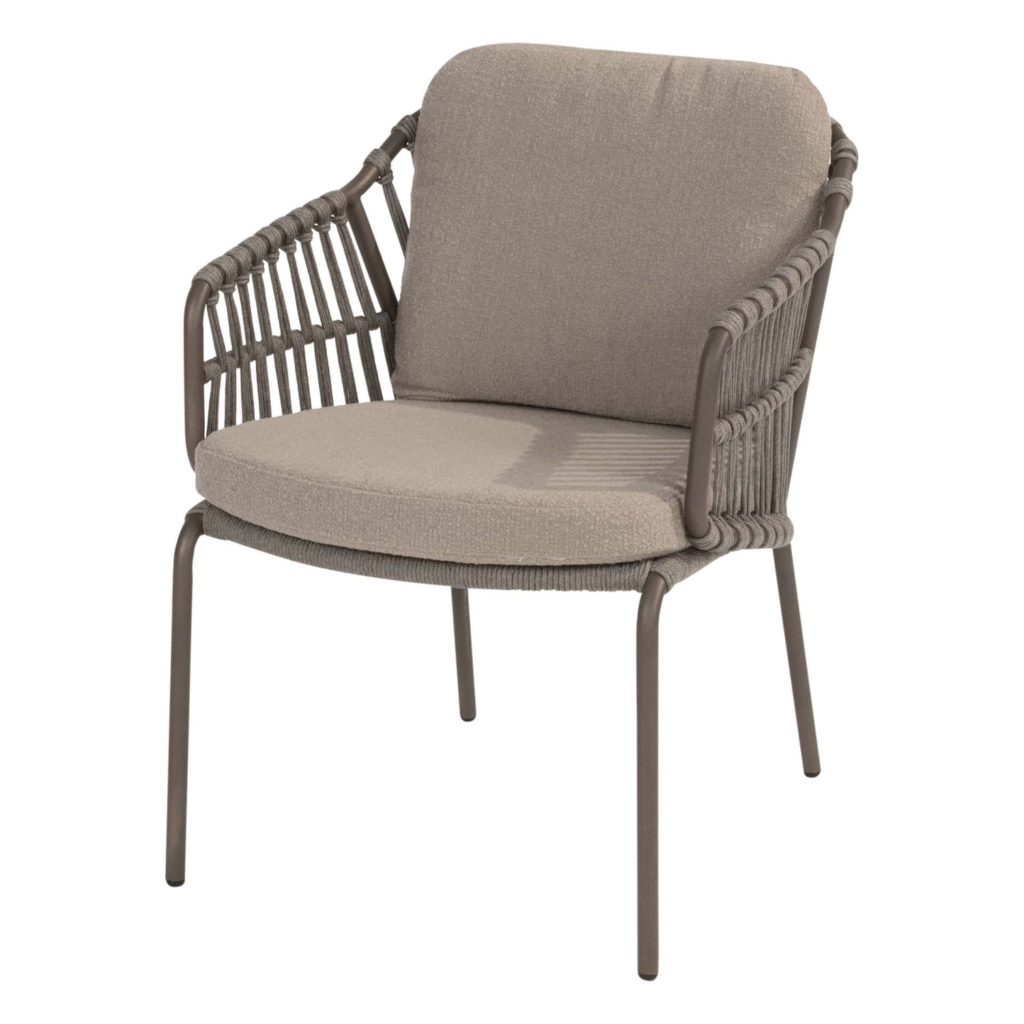 Dining tafel Prado barrel 240 x 105 cm terre + Dining stoel Capalbio 8-dlg