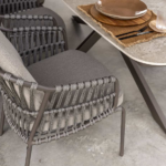 Dining tafel Prado barrel 240 x 105 cm terre + Dining stoel Capalbio 8-dlg