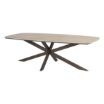 Dining tafel Prado barrel 240 x 105 cm terre + Dining stoel Capalbio 8-dlg