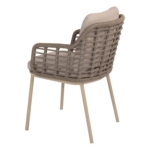 Dining tafel Prado barrel latte 240 x 105 cm + Dining stoel Puglia 8-dlg