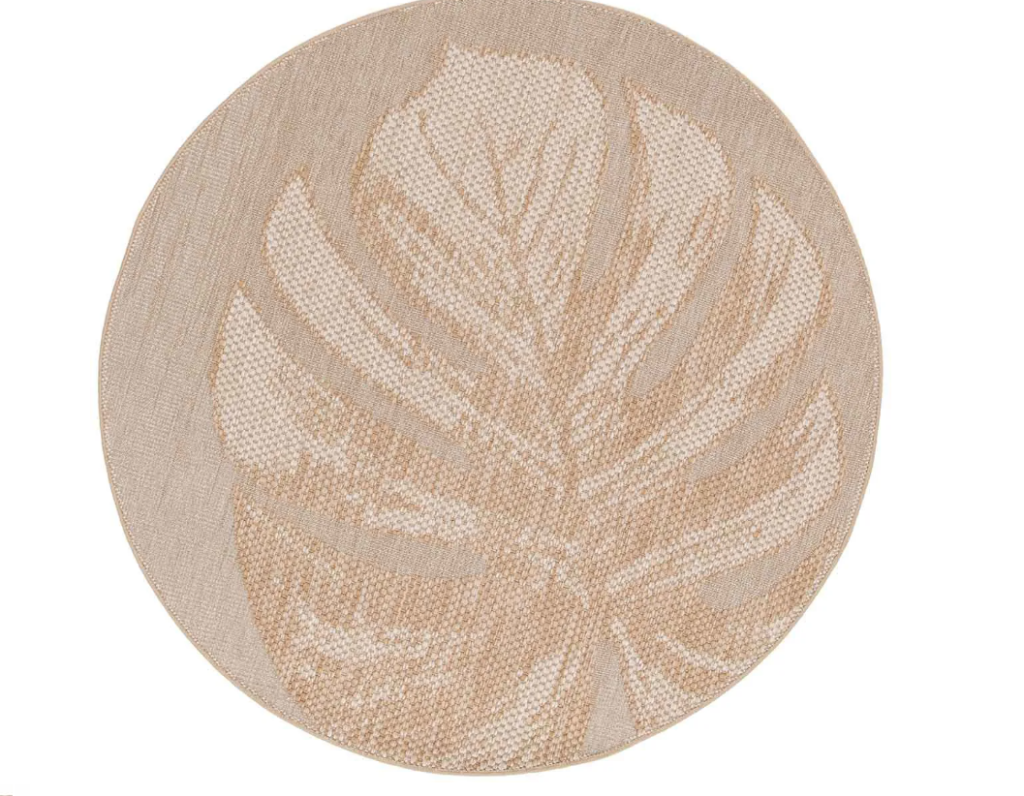 Naturalis karpet leaf taupe - Ø160 cm