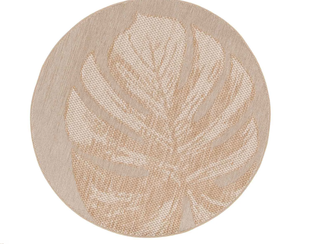 Naturalis karpet leaf taupe - Ø160 cm