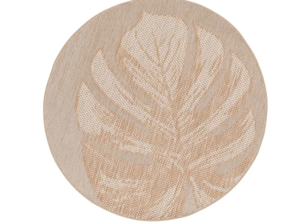 Naturalis karpet leaf taupe - Ø200 cm