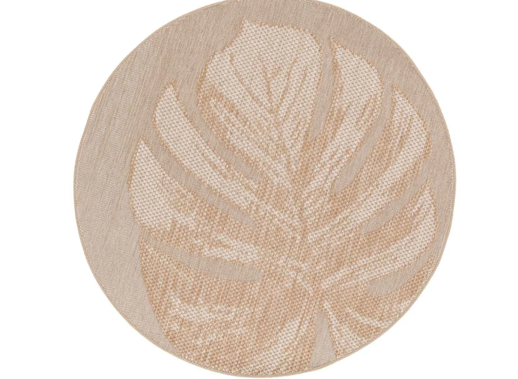 Naturalis karpet leaf taupe - Ø200 cm