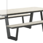 Picknicktafel Bell rechthoekig Grijs