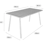 Metalen Tuintafel Max 150x80 okergeel
