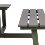 Picknicktafel aluminium Dex 215cm Olijfgroen - open instap