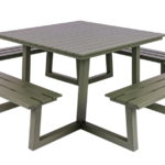 Picknicktafel aluminium Dex 215cm Olijfgroen - open instap