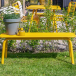 Tuinbank Max 120cm Okergeel - zonder rugleuning