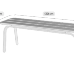 Tuinbank Max 120cm Okergeel - zonder rugleuning