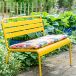 Tuinbank Max metaal 120cm Okergeel
