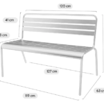 Tuinbank Max metaal 120cm Okergeel
