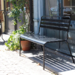 Tuinbank Max metaal 120cm Zwart