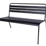 Tuinbank Max metaal 120cm Zwart