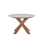 Dining tafel Lowland Napoli sand/teaklook - Ø120 cm