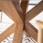 Dining tafel Lowland Napoli sand/teaklook - Ø120 cm