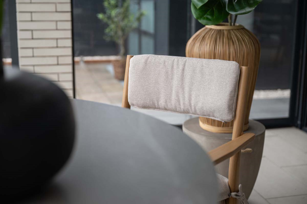 Dining tafel Lowland Napoli sand/teaklook - Ø120 cm