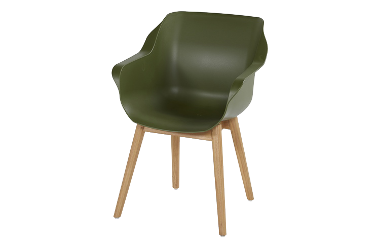 Dining stoel Sophie Teak Moss Green