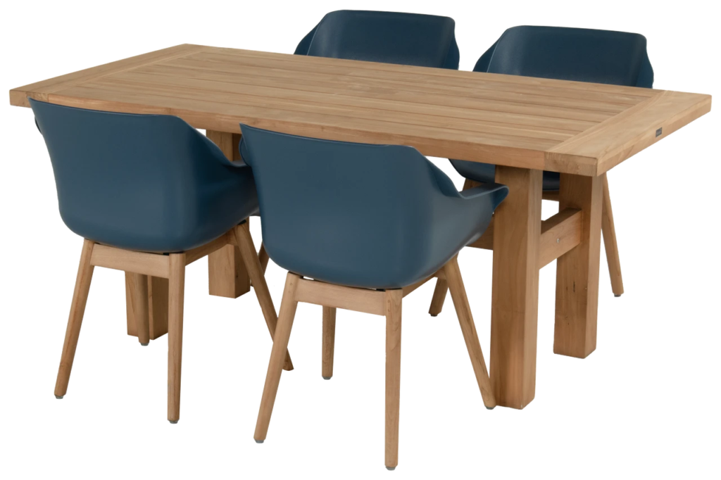 Dining stoel Sophie Teak Steel Blue