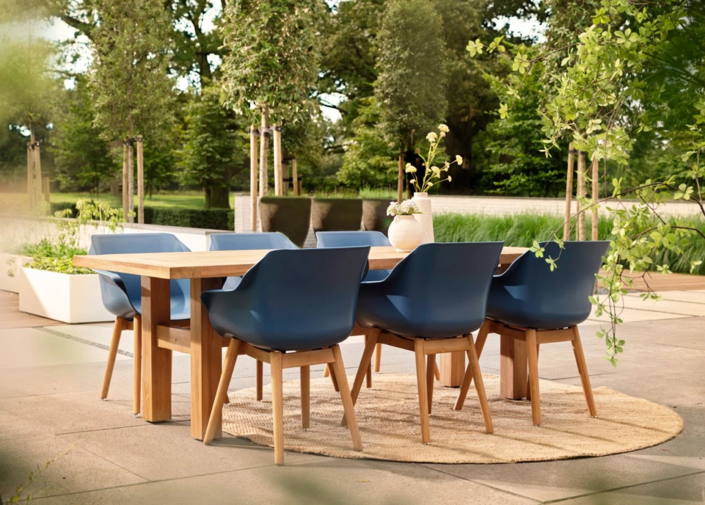Dining stoel Sophie Teak Steel Blue