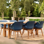 Dining stoel Sophie Teak Steel Blue
