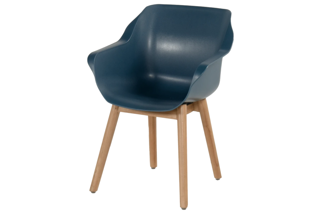 Dining stoel Sophie Teak Steel Blue