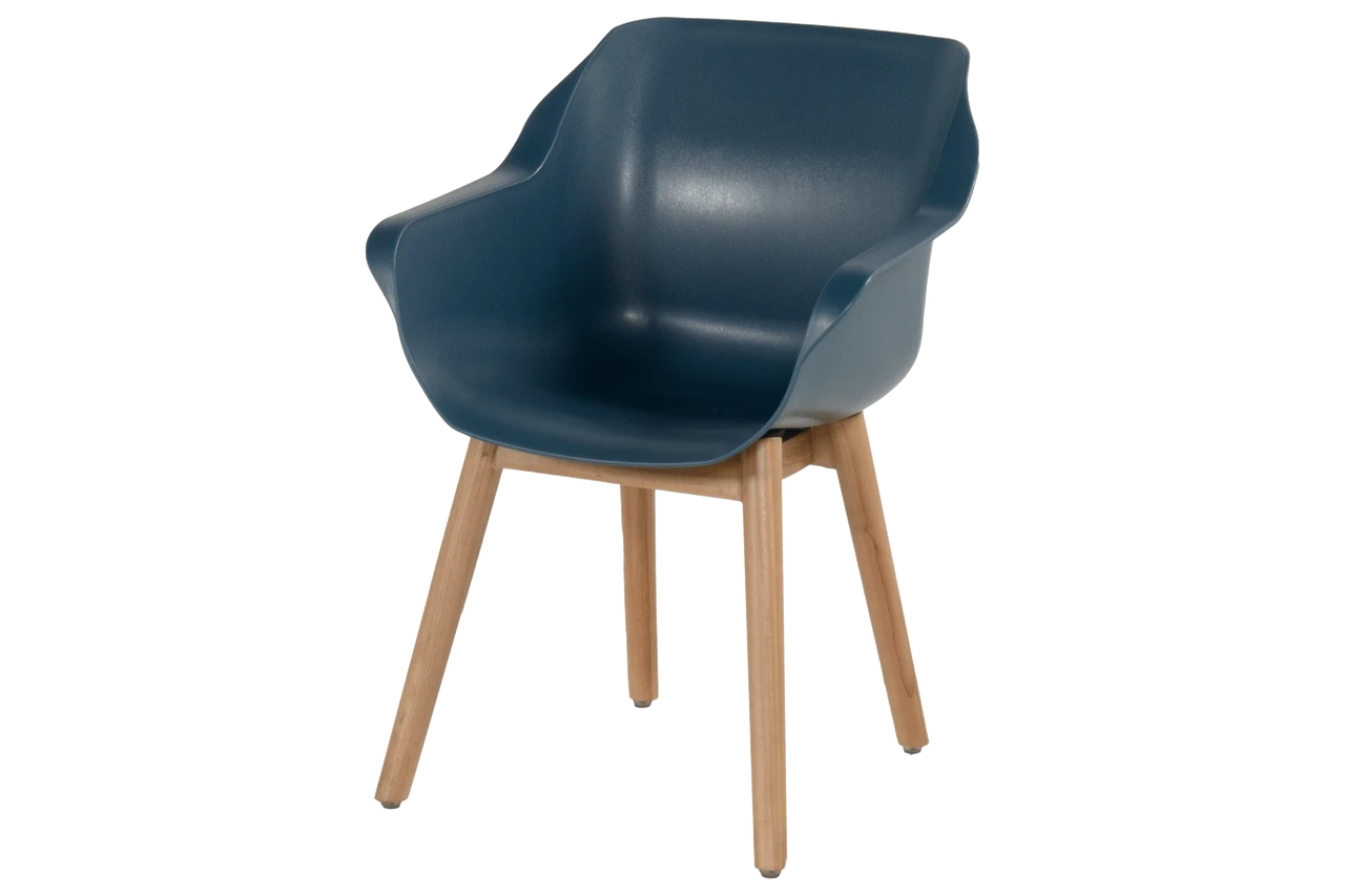 Dining stoel Sophie Teak Steel Blue